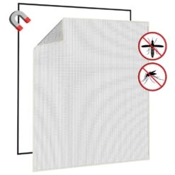 VIDAXL Moustiquaire Magnétique Pour Fenêtres Blanc 120x140 Cm -VIDAXL Soldes Boutique 648b47456b9a69.02955978