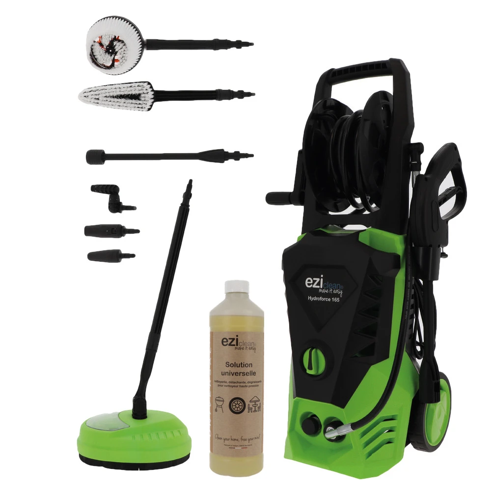 Pack Nettoyeur Haute Pression Eziclean® Hydroforce 165 + Solution Nettoyante Universal 1 Pack Nettoyeur Haute Pression Eziclean® Hydroforce 165 + Solution Nettoyante Universal