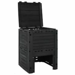 VIDAXL Composteur De Jardin Noir 280 L Polypropylène -VIDAXL Soldes Boutique 649887c8456163.33202743