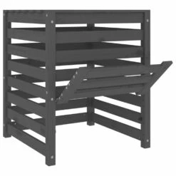 VIDAXL Composteur Gris 63,5x63,5x77,5 Cm Bois Massif De Pin -VIDAXL Soldes Boutique 6499e3c39e6f65.73347649