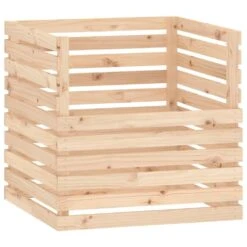 VIDAXL Composteur 80x80x78 Cm Bois Massif De Pin