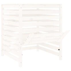 VIDAXL Composteur Blanc 82,5x82,5x99,5 Cm Bois Massif De Pin -VIDAXL Soldes Boutique 6499e3cd60d980.80824964