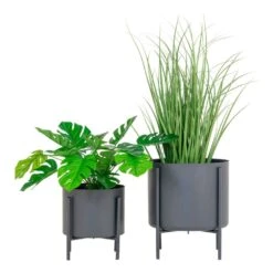 Pots De Fleurs Pavia 2 Pots De Fleurs En Gris -VIDAXL Soldes Boutique 6d087c688e01c3d2