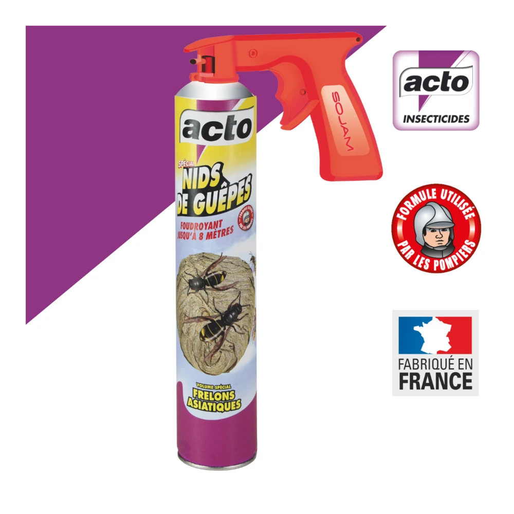 Lot De 2 Aérosol Acto Spécial Nids De Guepes - Efficacité Professionnelle - Volu 2 Lot De 2 Aérosol Acto Spécial Nids De Guepes - Efficacité Professionnelle - Volu – Image 2