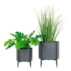 Pots De Fleurs Pavia 2 Pots De Fleurs En Gris -VIDAXL Soldes Boutique b1a995a531ae17be