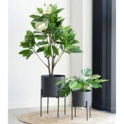 Pots De Fleurs Pavia 2 Pots De Fleurs En Gris -VIDAXL Soldes Boutique f8ceb2f2f770604f